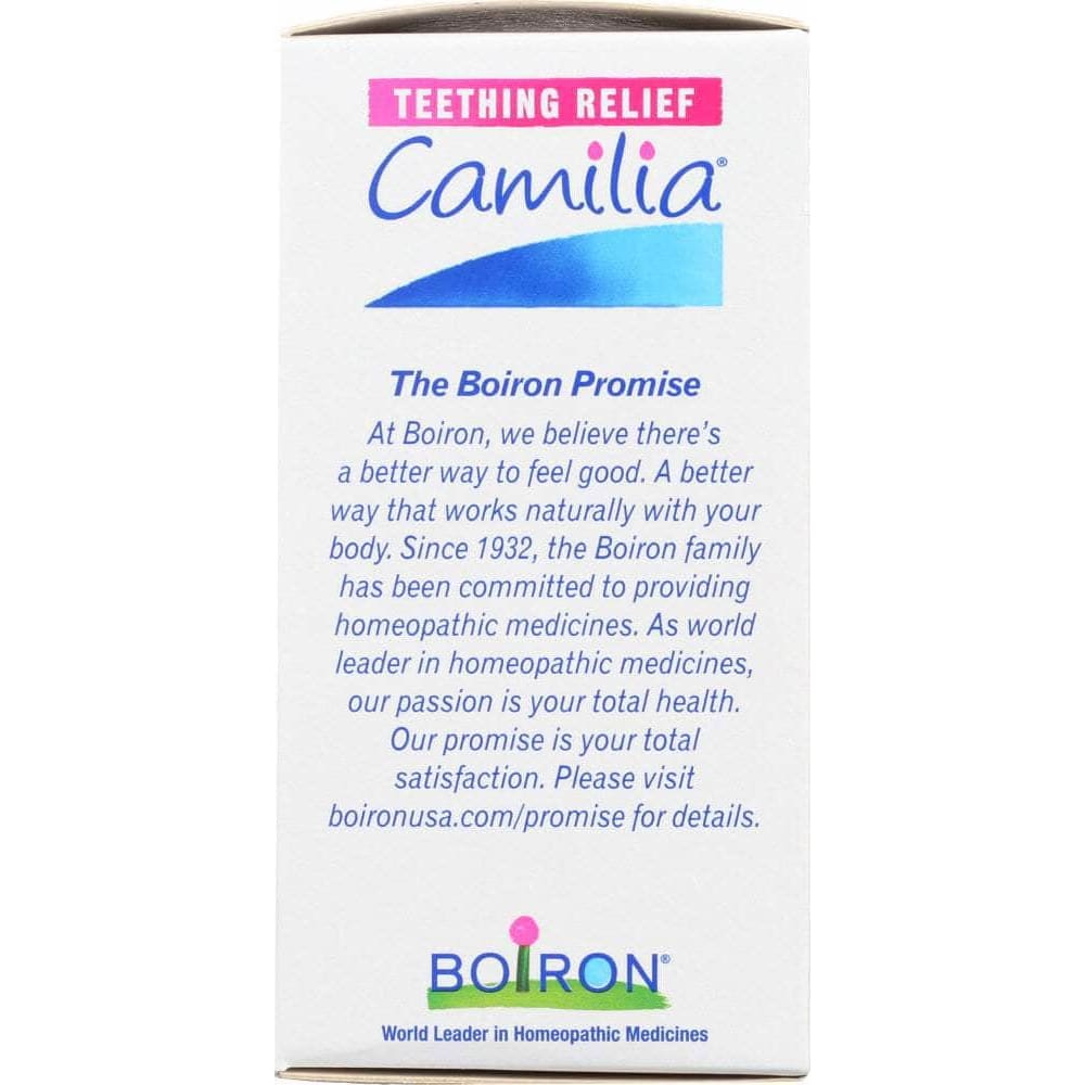 BOIRON Categories > Supplements > Homeopathy > Homeopathy, Pain Relief BOIRON: Camilia Teething Relief Homeopathic Medicine, 30 doses