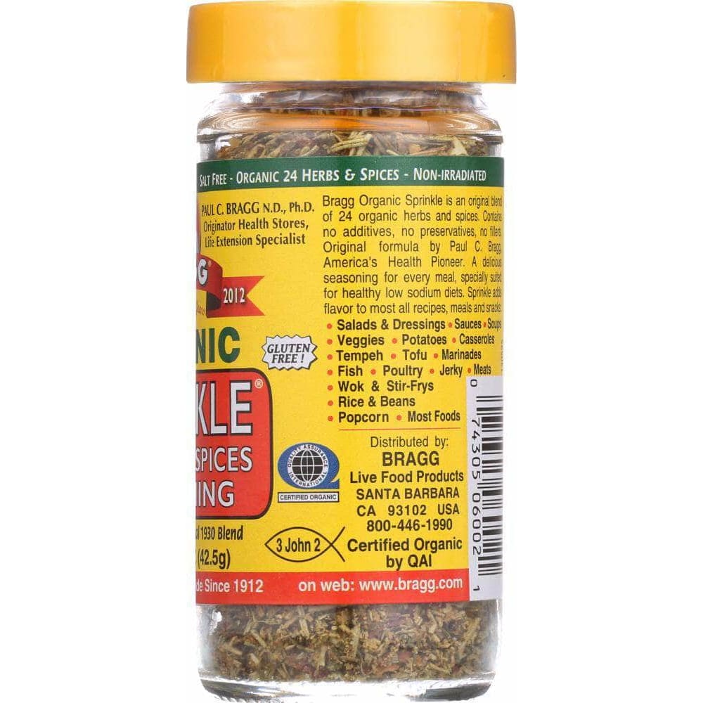 Bragg Bragg Organic Sprinkle 24 Herbs and Spices Seasoning, 1.5 oz
