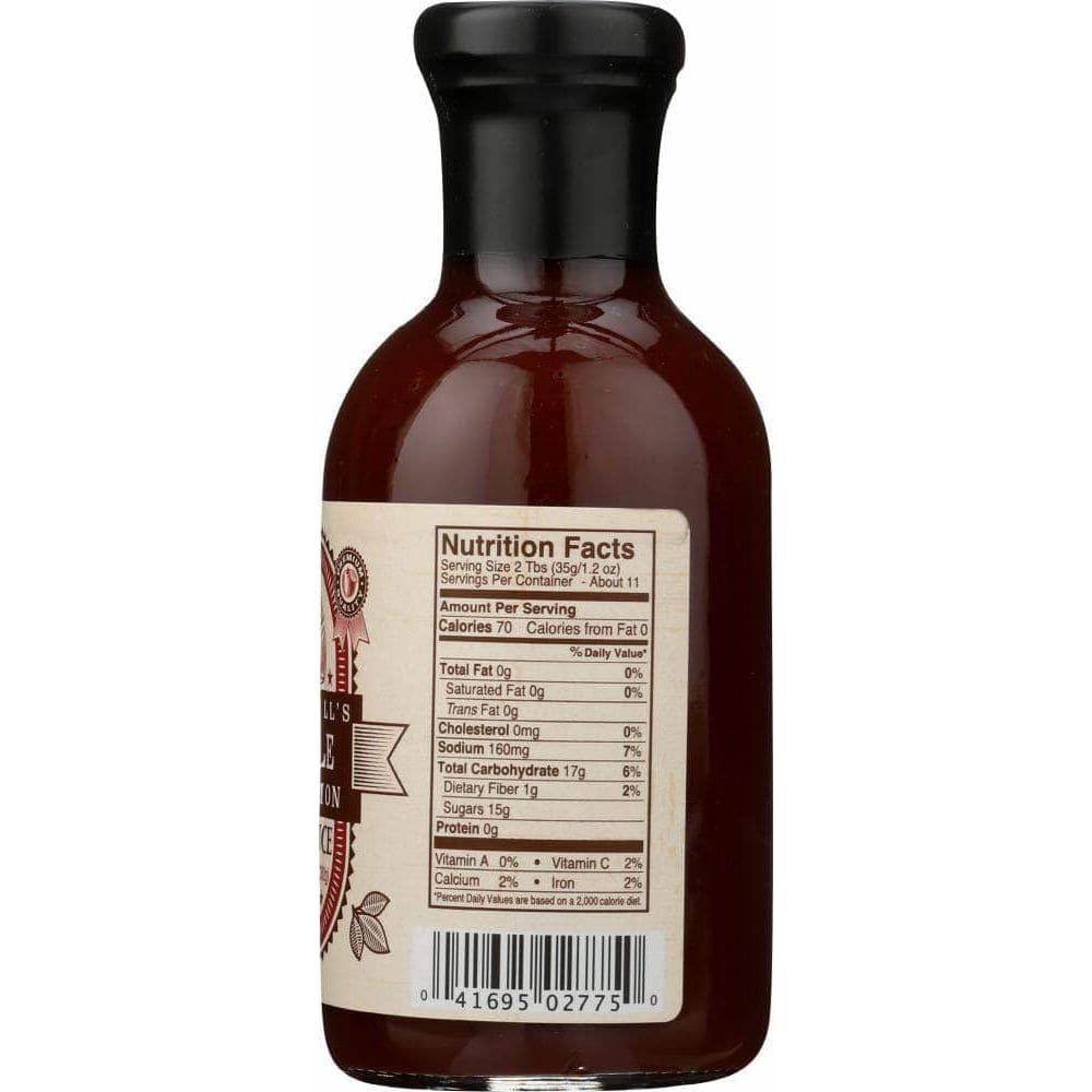 Braswells Braswell Sauce Apple Cinnamon BBQ, 13.5 oz
