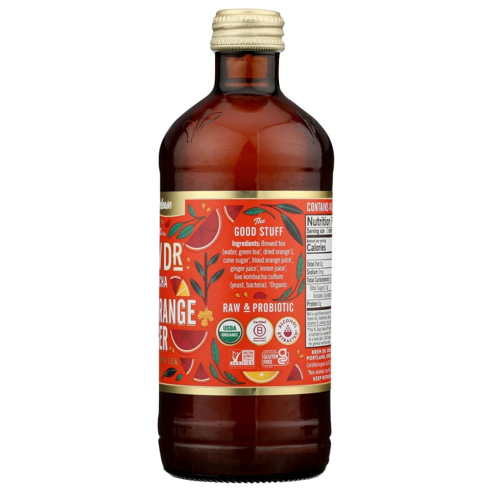 BREW DR KOMBUCHA: Blood Ginger Orange Kombucha 14 oz - Grocery > Beverages > Kombucha - BREW DR KOMBUCHA