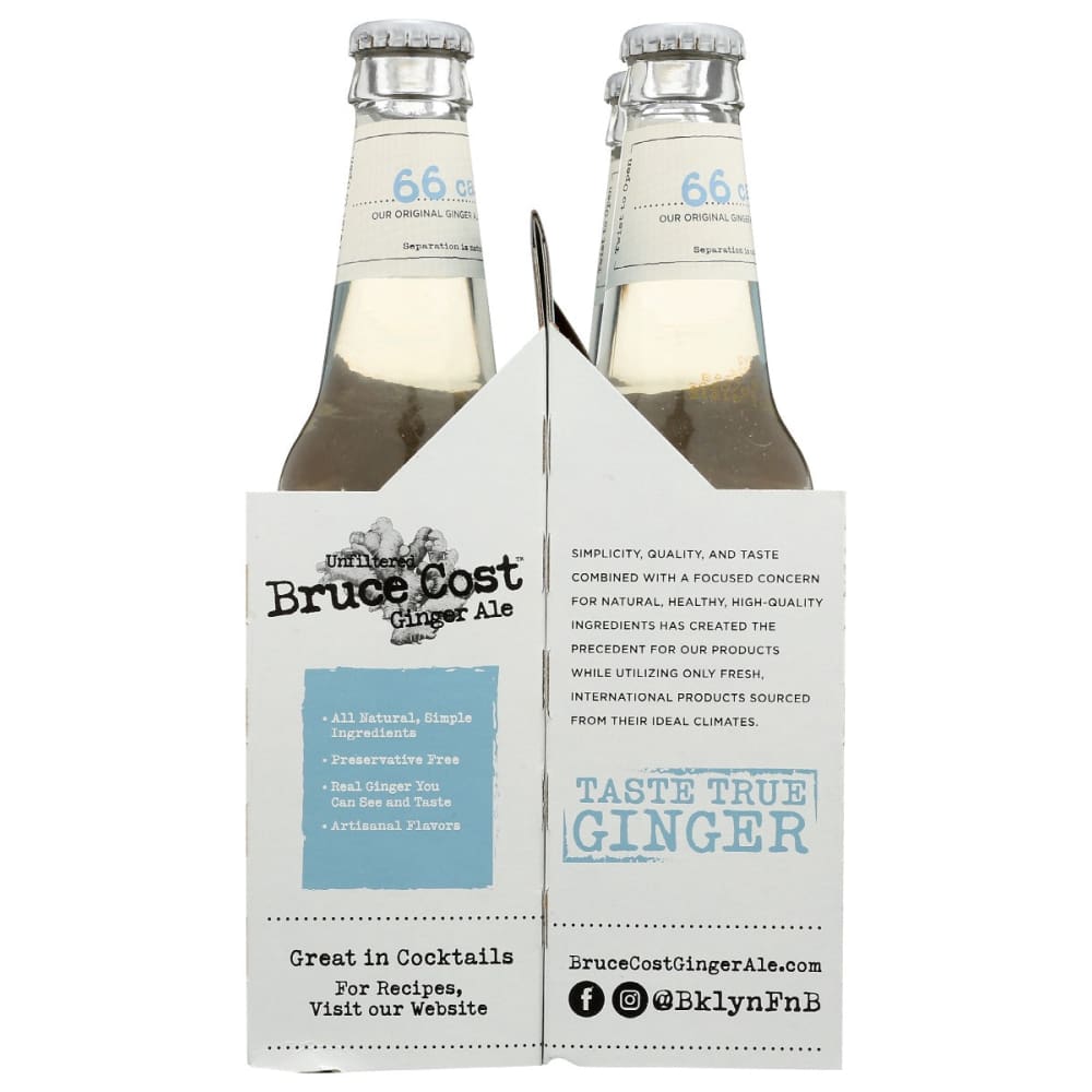 BRUCE COST GINGER ALE: GNGR ALE MONK FRUIT 4PK (48.000 OZ) (Pack of 3) - Beverages > Sodas - BRUCE COST GINGER ALE