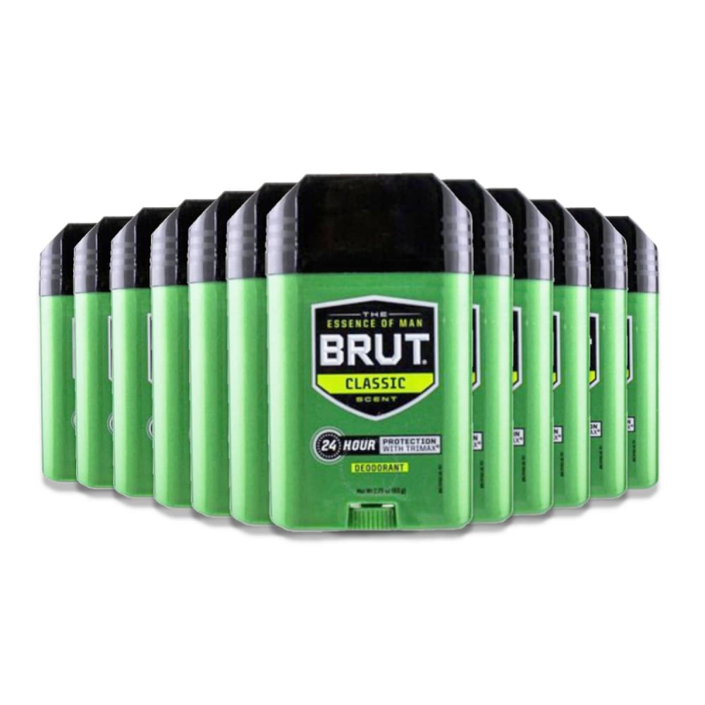 BRUT Deodorant Stick Original Fragrance 2.25 oz - 12 Pack - Deodorant - Brut