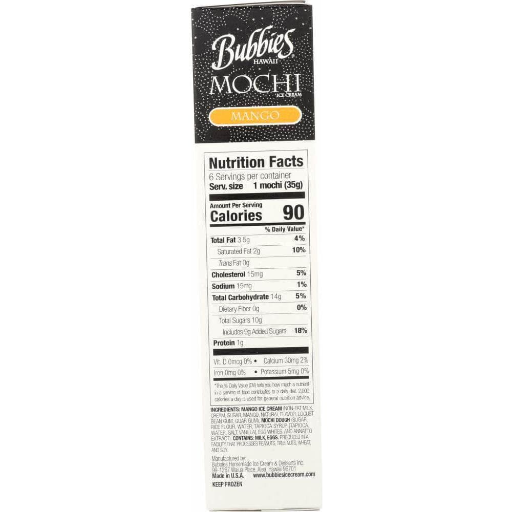 Bubbies Bubbies ICE CREAM MOCHI MANGO (7.5000 OZ)