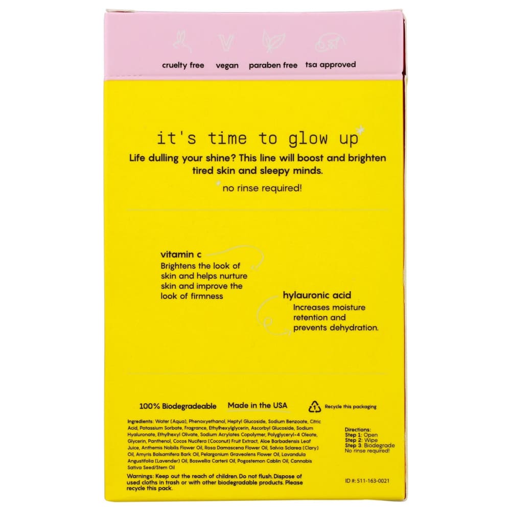 BUSY CO: Wipes Face Glow 15 pc - Beauty & Body Care > Skin Care > Facial Cleansers & Exfoliants - BUSY