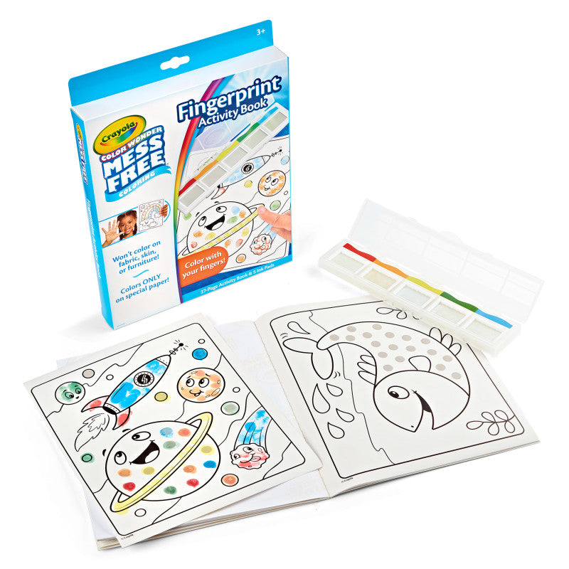 Fingerprint Activity Book Crayola Color Wonder (Pack of 2)