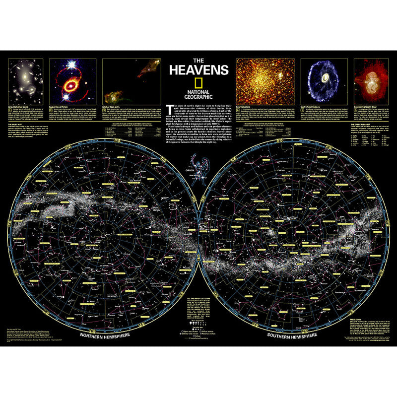 The Heavens Map Laminated