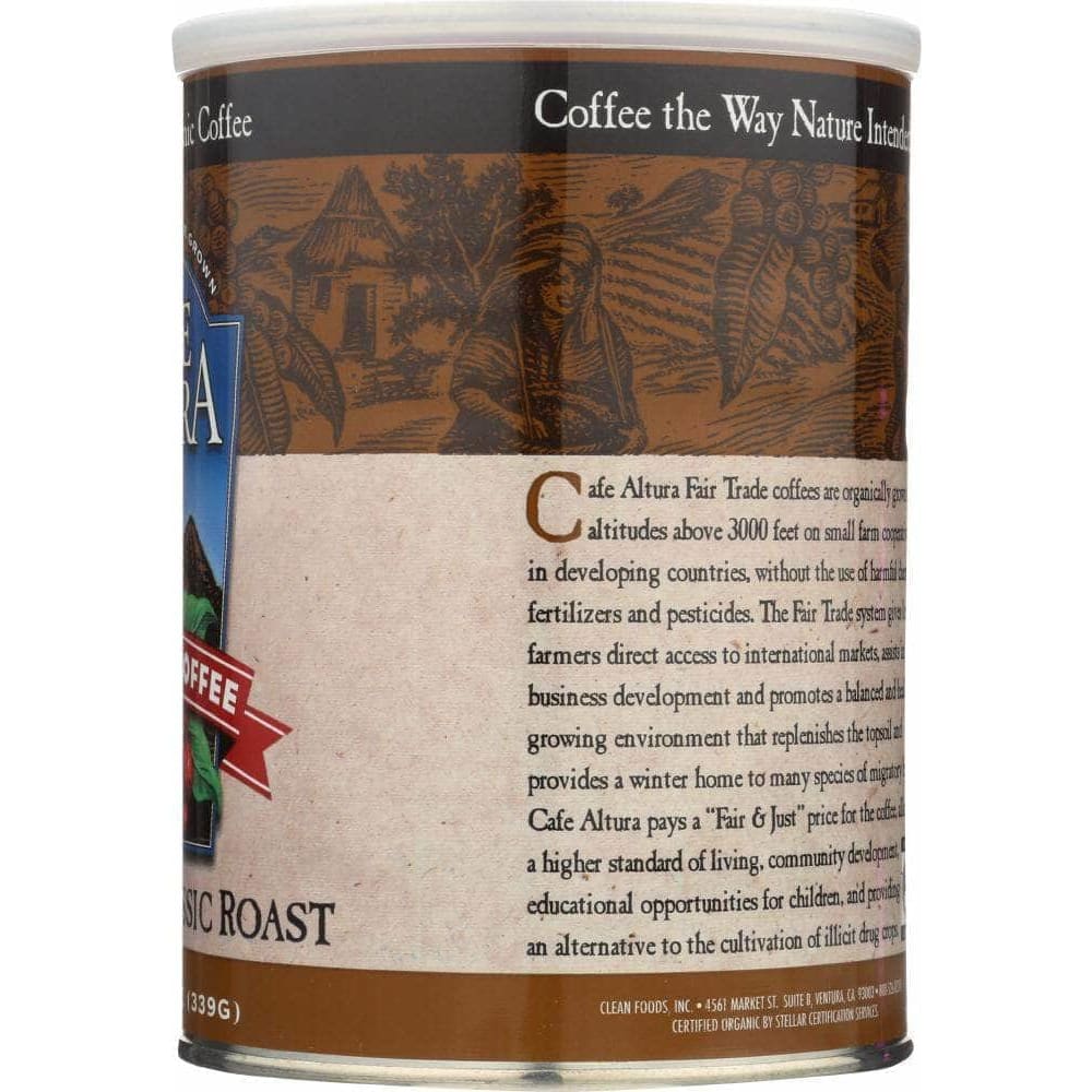 Cafe Altura Cafe Altura Organic Coffee Fair Trade Classic Roast, 12 oz