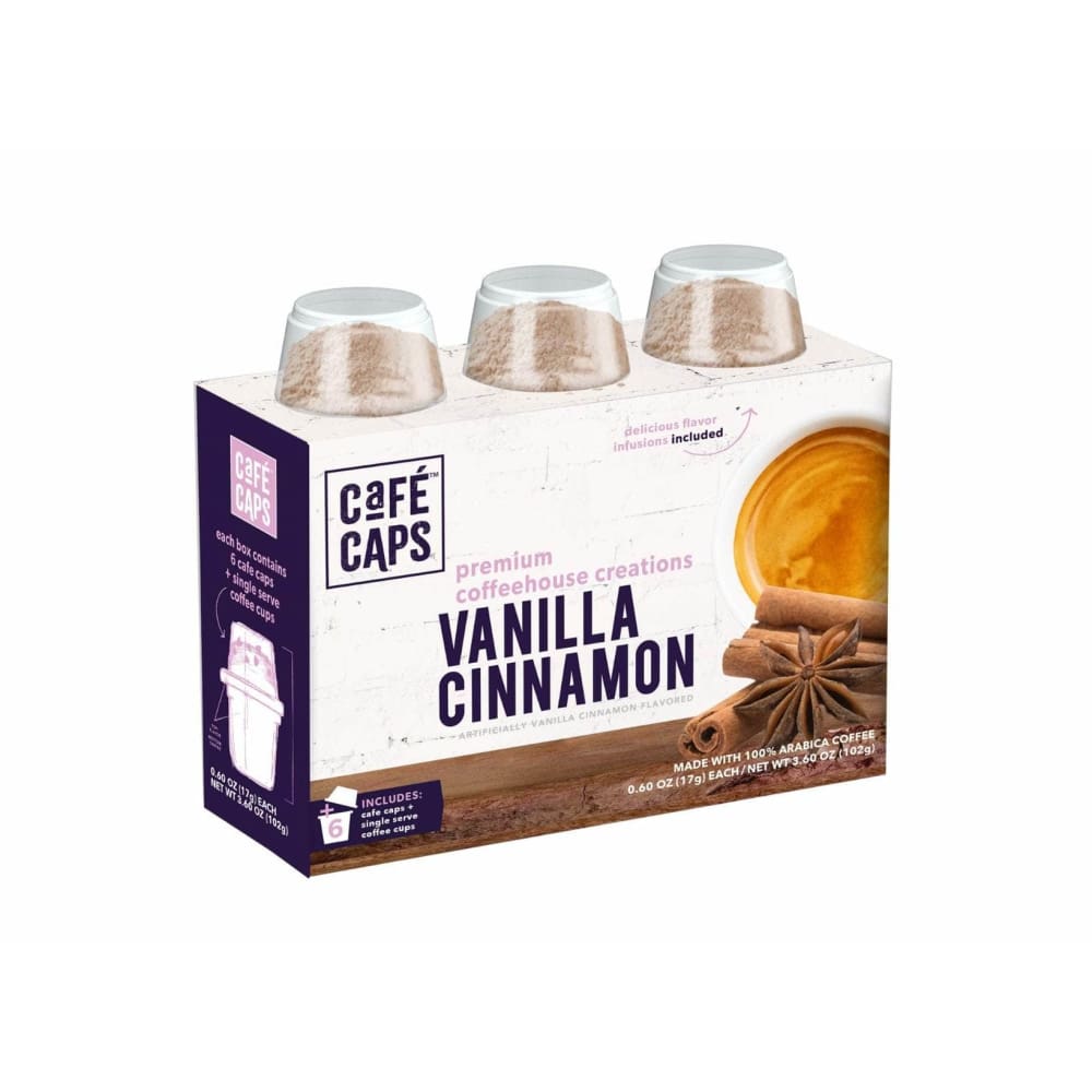 CAFE CAPS Grocery > Beverages > Coffee, Tea & Hot Cocoa CAFE CAPS Vanilla Cinnamon Coffee, 6 cu