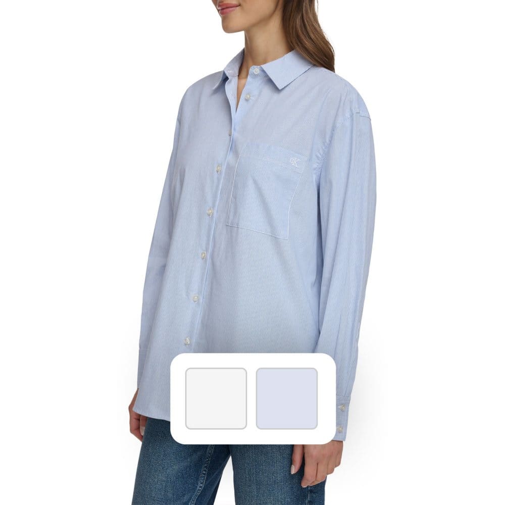 Calvin Klein Ladies Button Down Top - New Arrivals in Apparel - Calvin