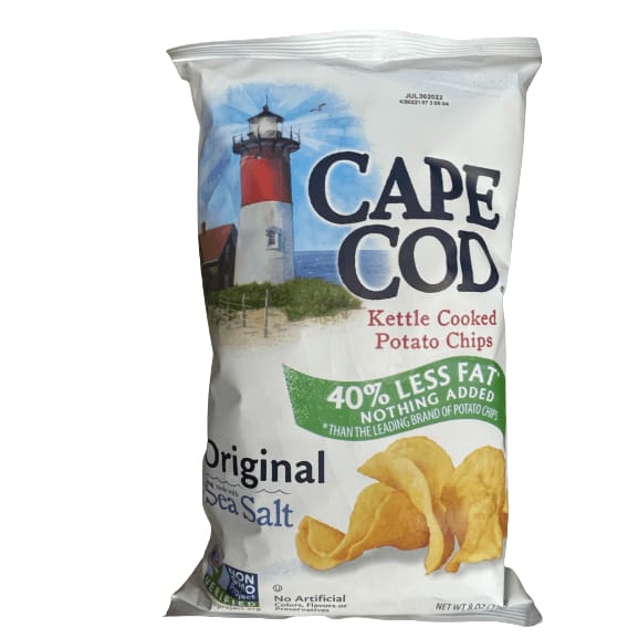 Cape Cod Cape Cod Potato Chips, Less Fat Original Kettle Chips, 8 Oz