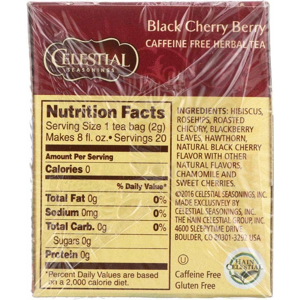 Celestial Seasonings Celestial Seasonings Black Cherry Berry Herbal Tea Caffeine Free, 20 bg