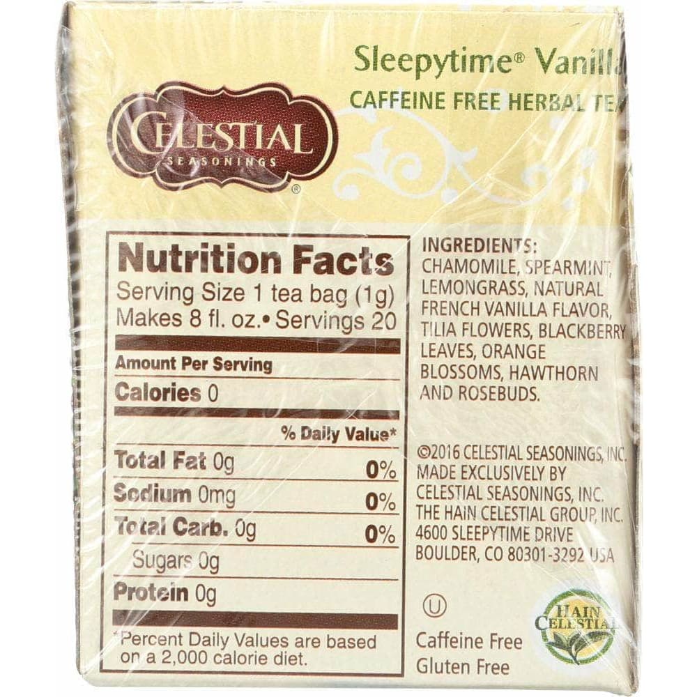 Celestial Seasonings Celestial Seasonings Herbal Tea Sleepytime Vanilla Caffeine Free 20 Tea Bags, 1 oz