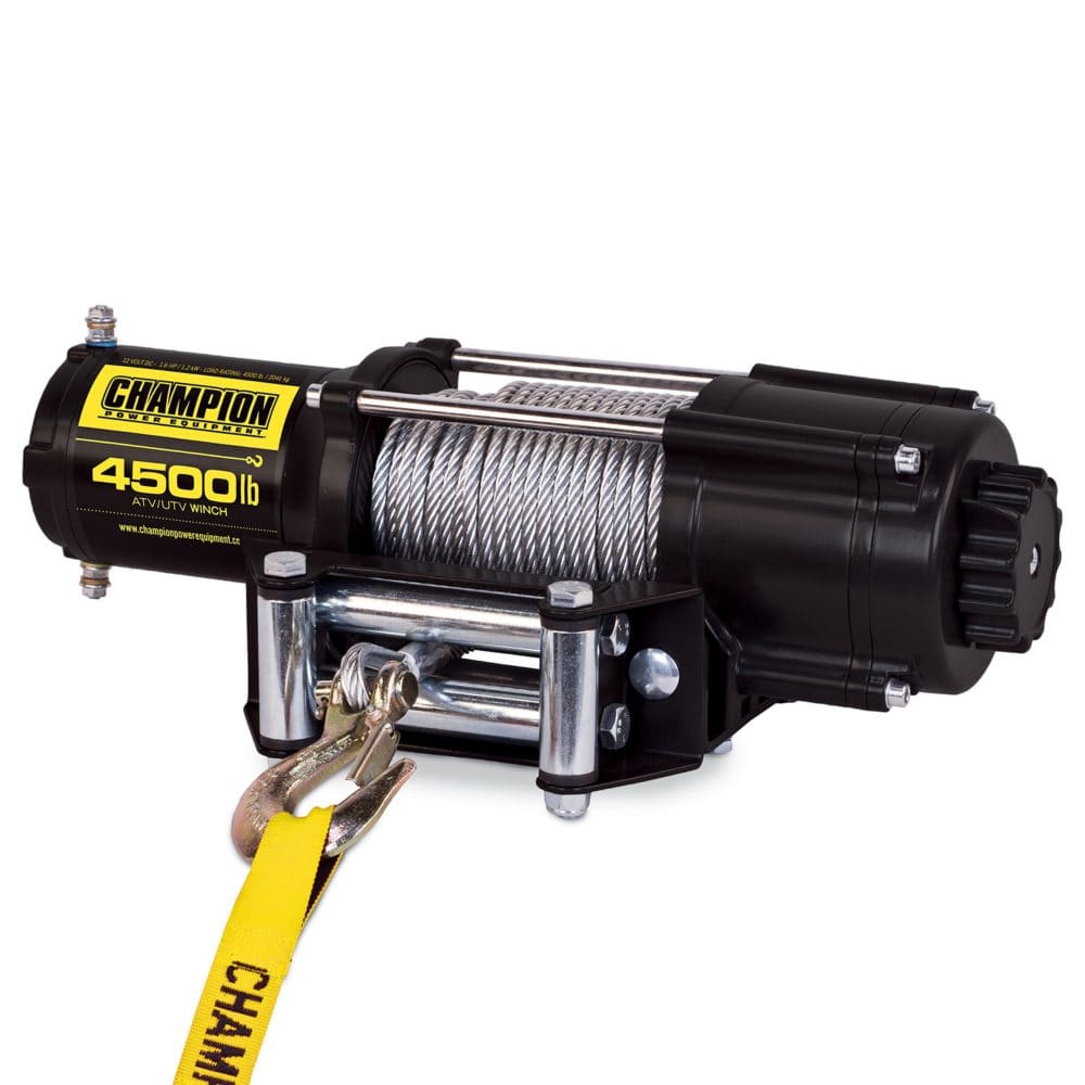 Champion Power Equipment 4,500 lb. Permanent Magnet ATV/UTV Winch Kit - Cargo Accessories - Champion