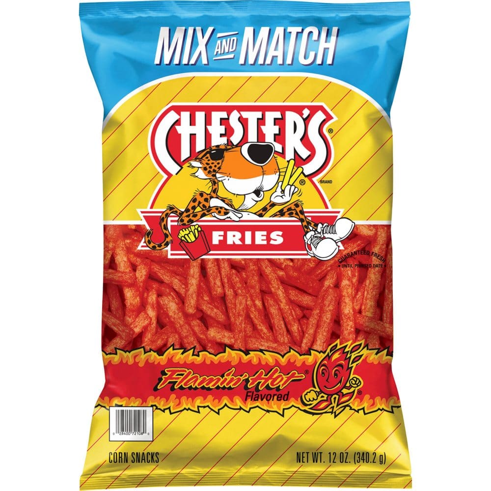 Chester’s Fries Corn Snacks Flamin’ Hot Flavored (12 oz.) (Pack of 2) - Snacks Under $10 - Chester’s