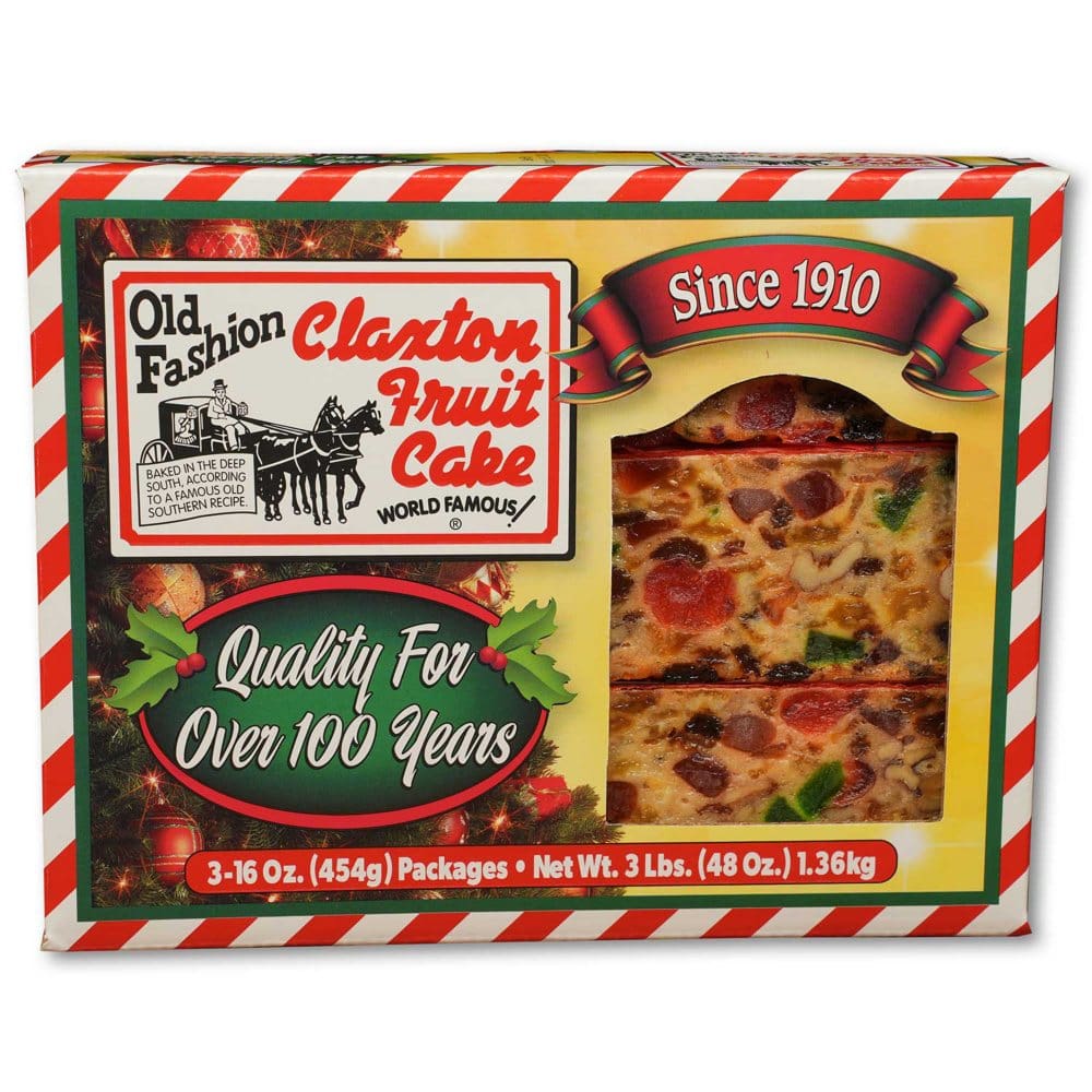 Claxton Fruit Cake (16 oz. 3 pk.) - Cakes and Cupcakes - ShelHealth