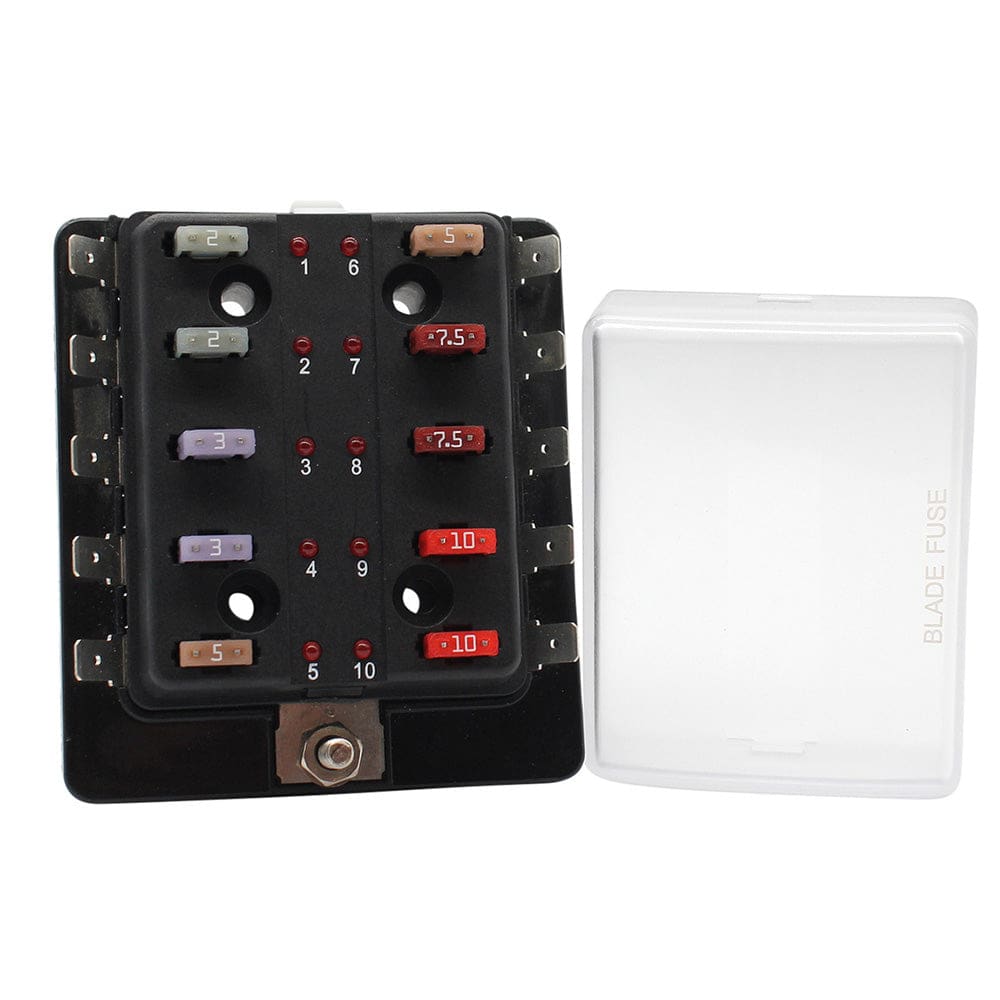 Cole Hersee Standard 10 MINI Series Fuse Block w/ LED Indicators - Electrical | Fuse Blocks & Fuses - Cole Hersee