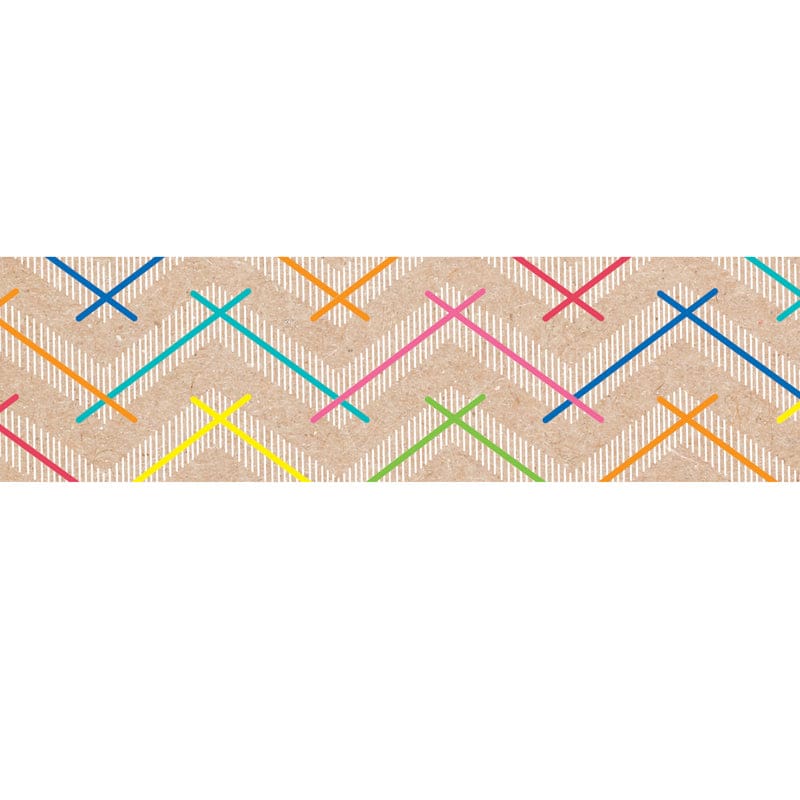 Colorful Kraft Chevron Ez Border (Pack of 8) - Border/Trimmer - Creative Teaching Press