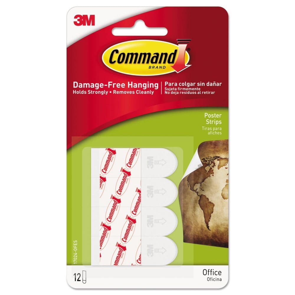 Commandâ„¢ Poster Strips Small White 48ct. - Tape & Adhesives - Commandâ„¢