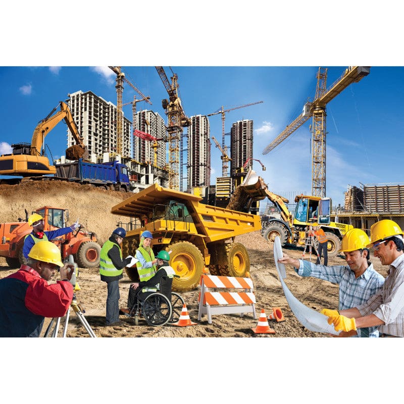 Construction Zone Floor Puzzle 2Ft X 3Ft (Pack of 2) - Cultural Awareness - Mojo Education