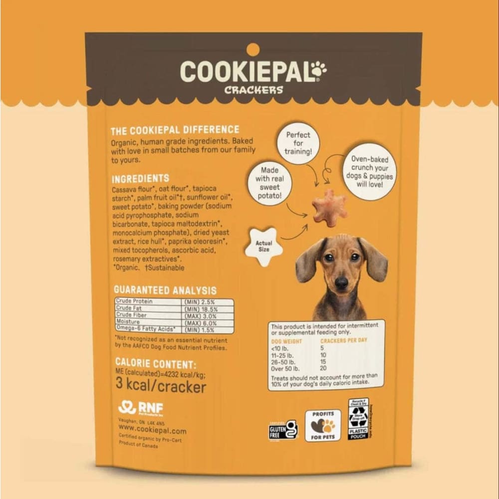 COOKIE PAL Pet > Dog > Best Natural Treats For Dogs, Organic Dog Treats COOKIE PAL: Cracker Sweet Potato Org, 4 oz
