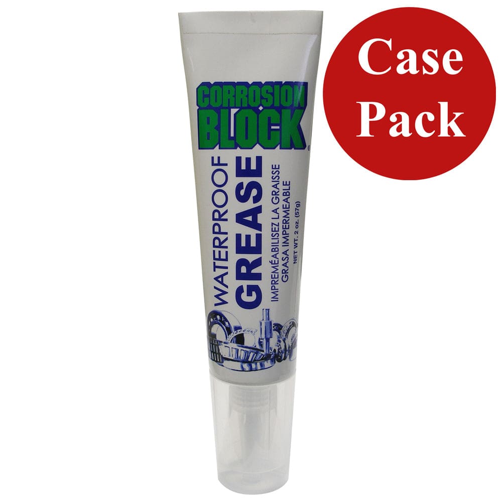 Corrosion Block High Performance Waterproof Grease - 2oz Tube - Non-Hazmat Non-Flammable & Non-Toxic *Case of 24* - Winterizing |