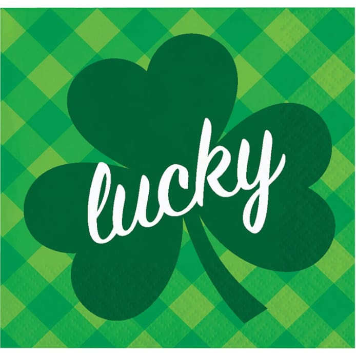 CREATIVE CONVERTING CREATIVE CONVERTING Lucky Beverage Napkin, 16 ea