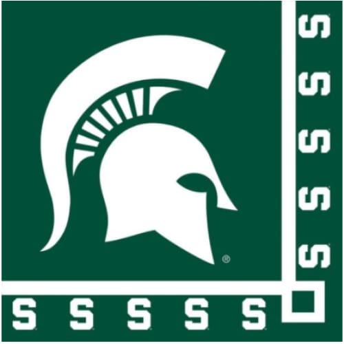 CREATIVE CONVERTING CREATIVE CONVERTING Michigan State Beverage Napkin, 20 ea