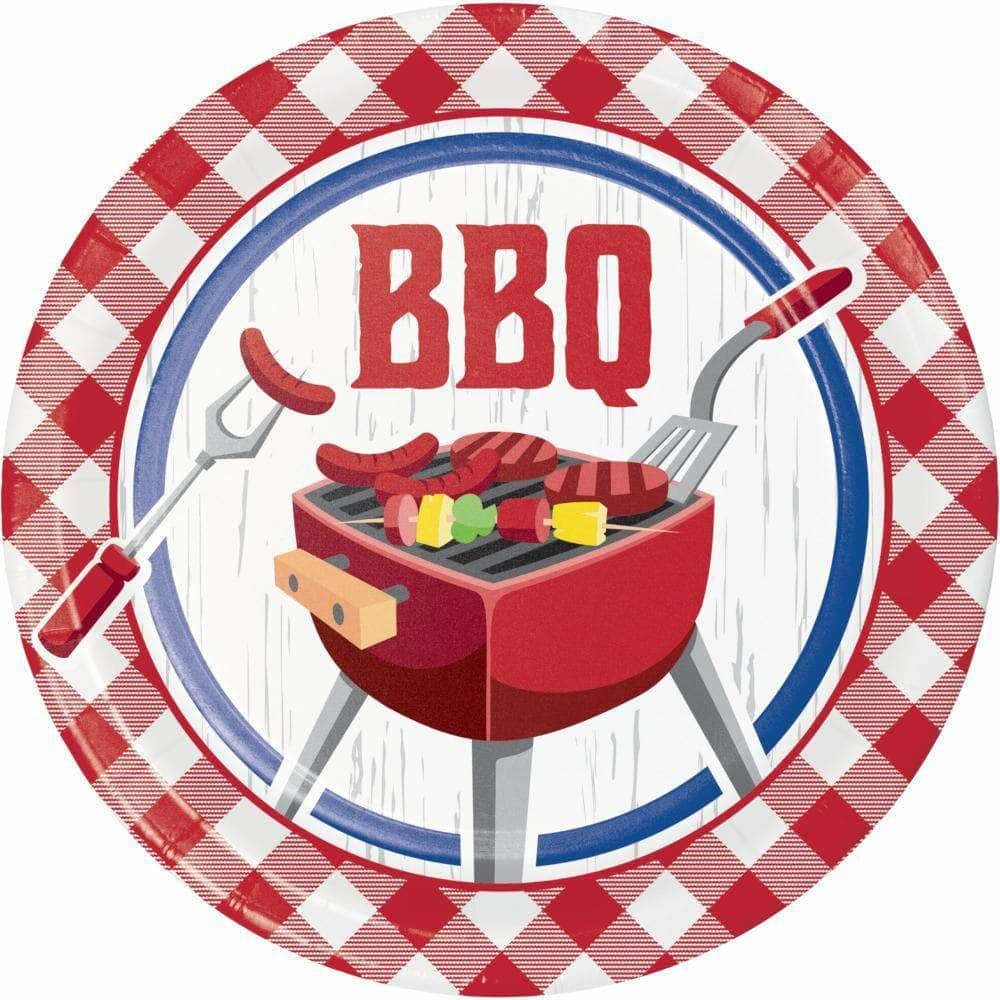 CREATIVE CONVERTING CREATIVE CONVERTING Summer BBQ Dinner Plate, 8 ea