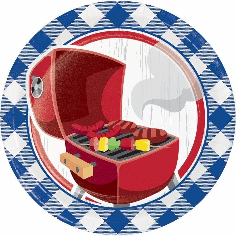 CREATIVE CONVERTING CREATIVE CONVERTING Summer BBQ Luncheon Plate, 8 ea