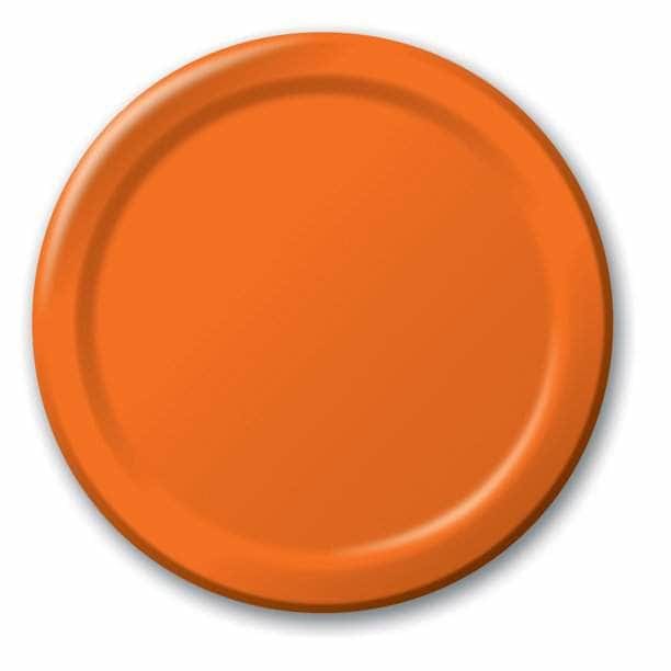 CREATIVE CONVERTING CREATIVE CONVERTING Sunkissed Orange Dinner Plate, 24 ea