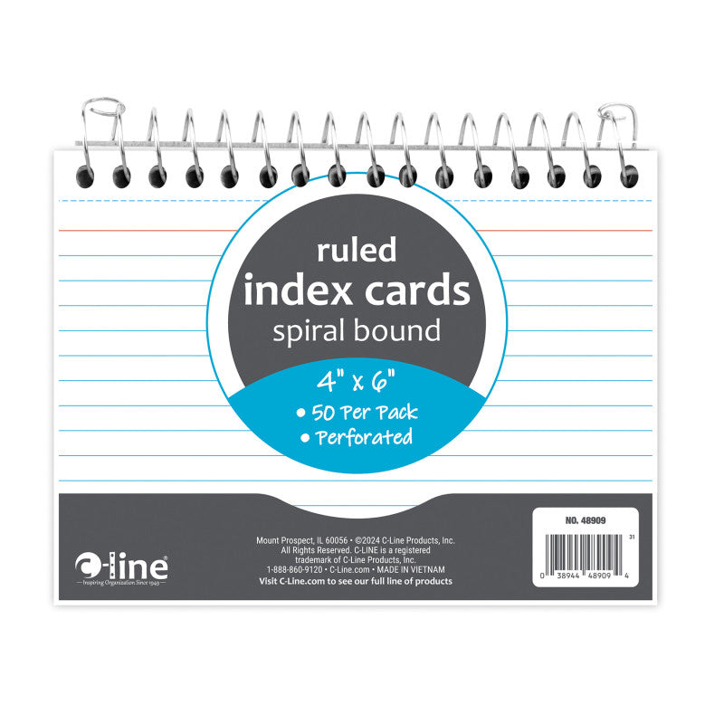 4X6 Spiral Bound Index Card Book (Pack of 12)