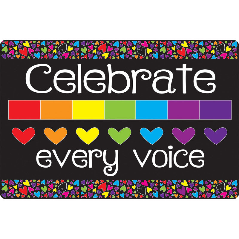 Welcome Mat Mini Hearts Celebrate Every Voice (Pack of 3)