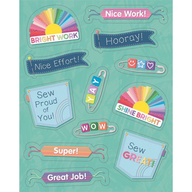Motivators Motivational Stickers Crafty & Cool (Pack of 12)