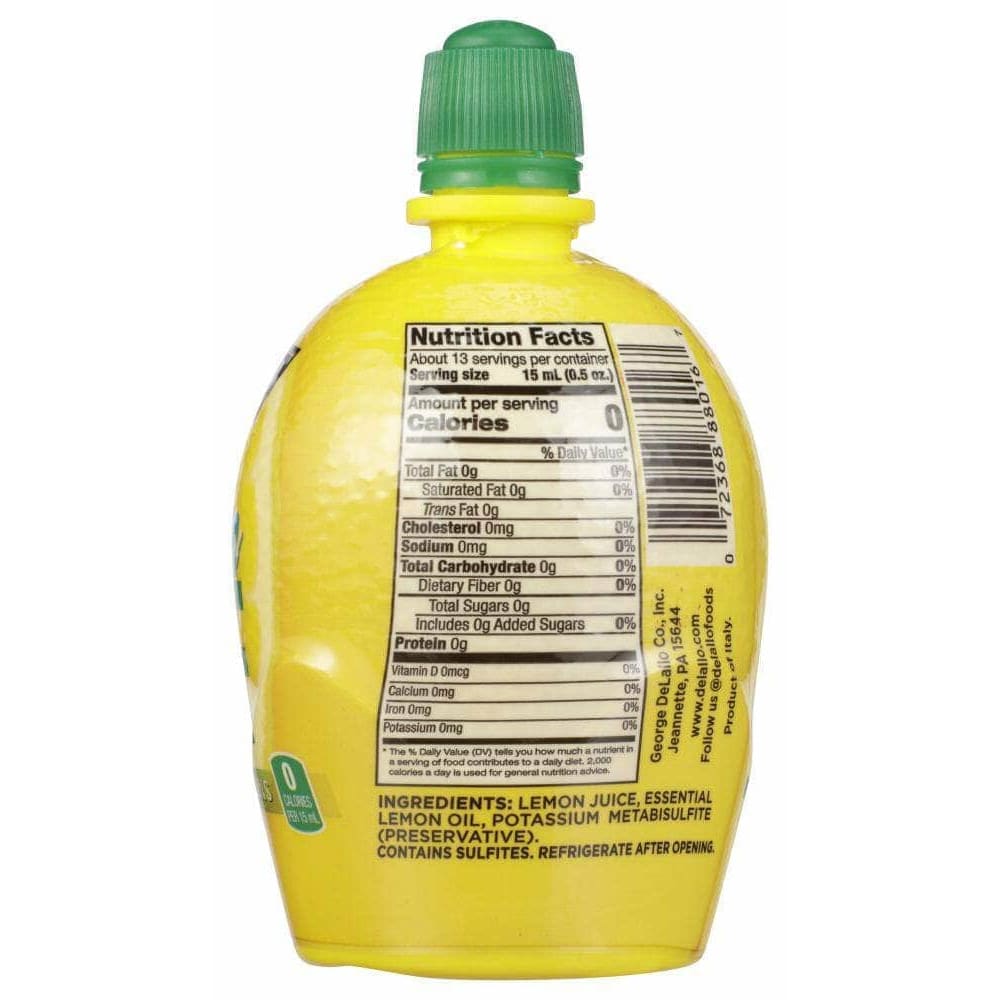 Delallo Delallo Juice Lemon Plus, 6.75 oz