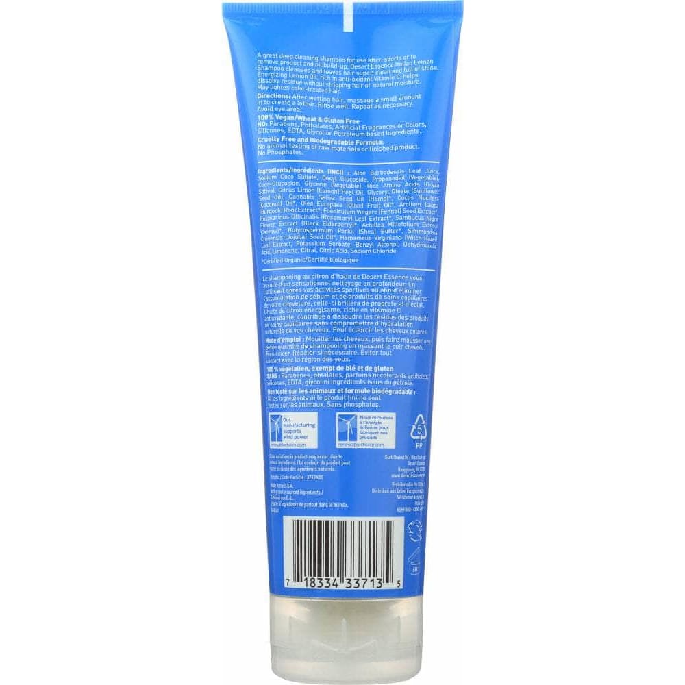 DESERT ESSENCE Desert Essence Italian Lemon Shampoo Revitalizing, 8 Oz