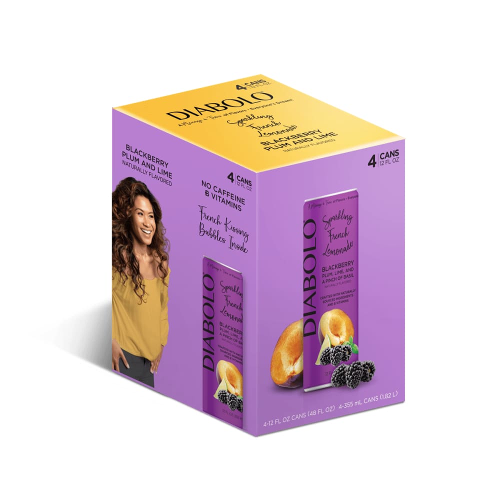 DIABOLO Grocery > Beverages > Sodas DIABOLO Blackberry Plum Lime and Basil Soda 4Pack, 48 fo