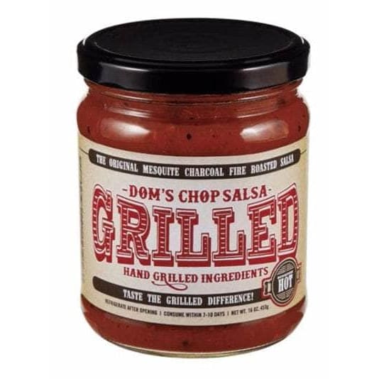 DOMS CHOP SALSA Doms Chop Salsa Hot Salsa 16 Oz