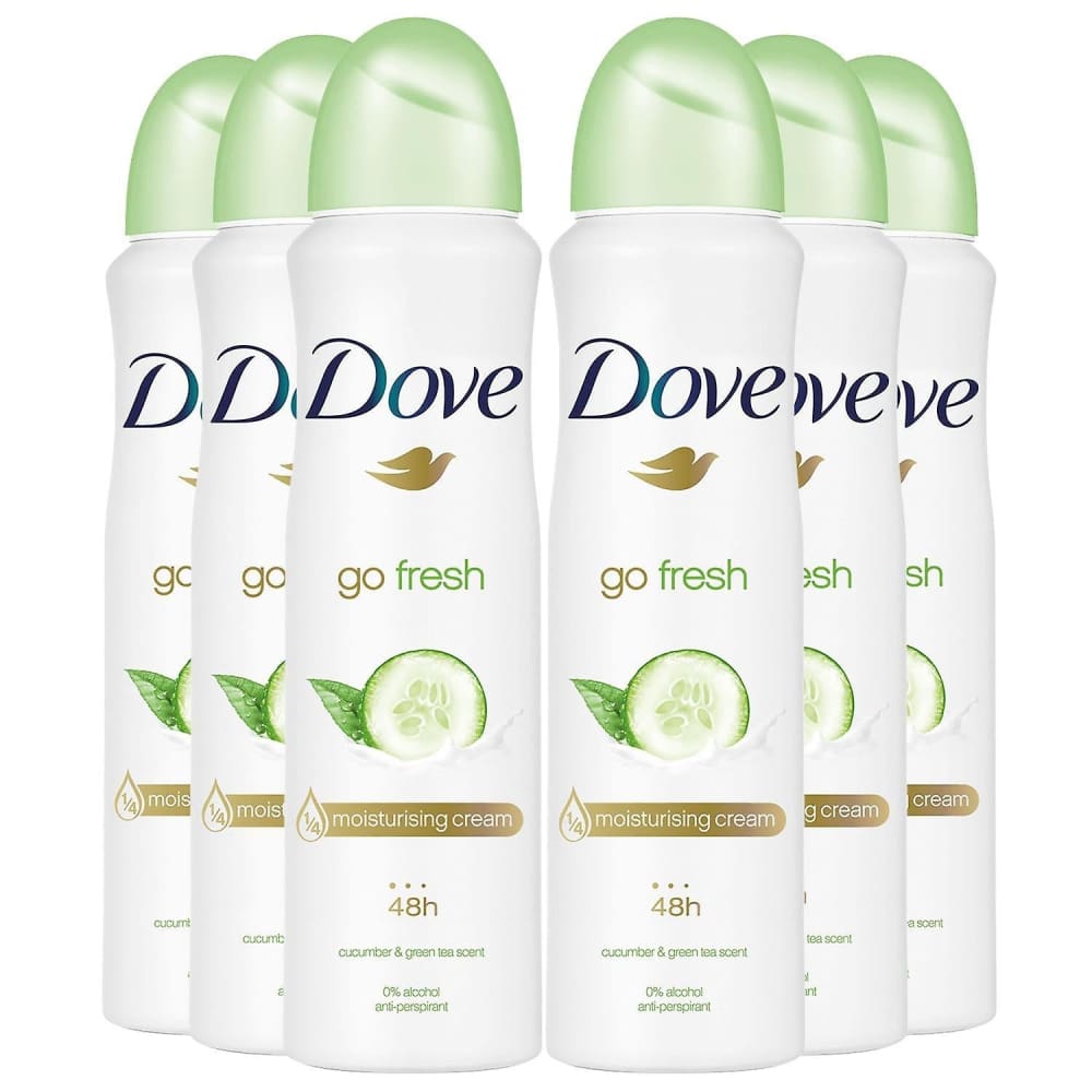 Dove Deodorant Cucumber & Green Tea 150 ml / 5.07 - 6 Pack - Deodorant & Anti-Perspirant - Dove