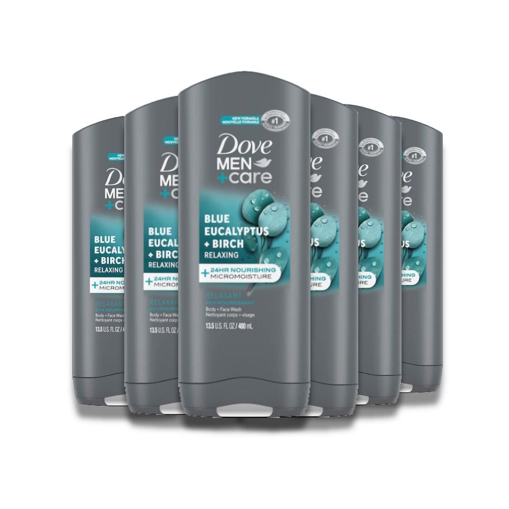 Dove Men - Care Blue Eucalyptus - 13.5 oz - 6 Pack - Body Wash - Dove