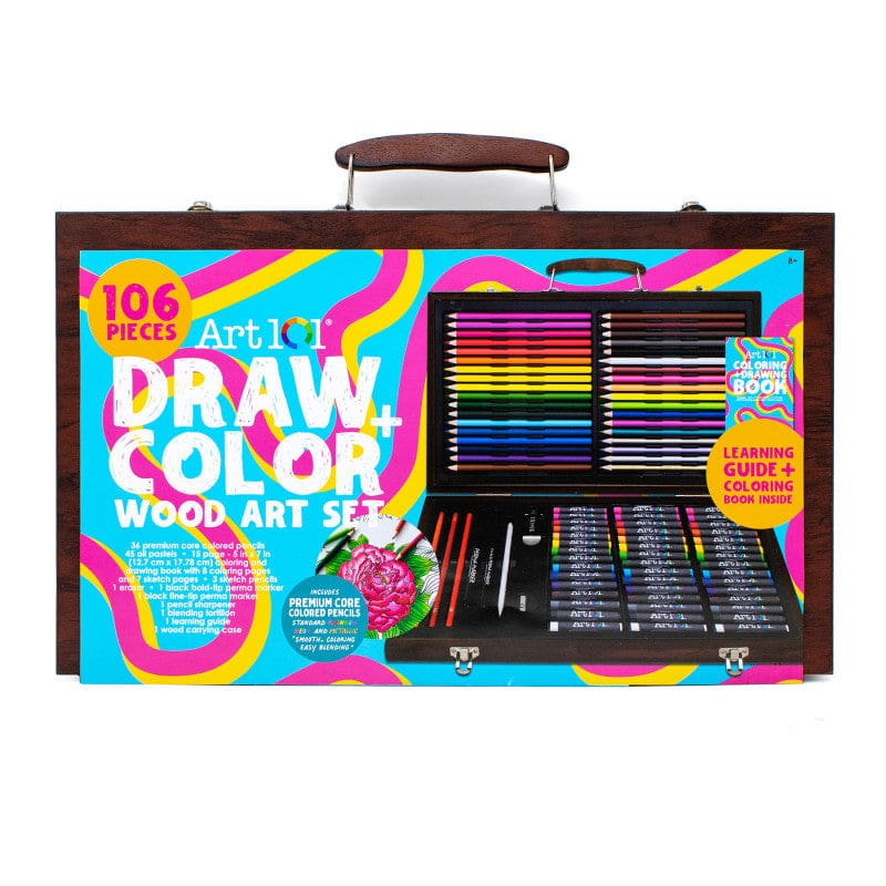 Draw & Color Wood Art Set - Art & Craft Kits - Art 101 / Advantus