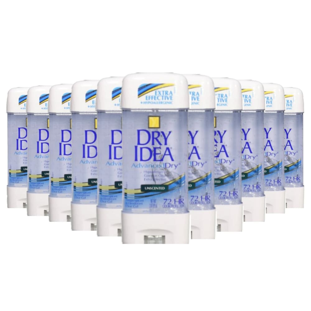 Dry Idea Anti-Perspirant and Deodorant Unscented Hypo-Allergenic 3 oz- 12 Pack - Deodorant & Anti-Perspirant - Dry Idea