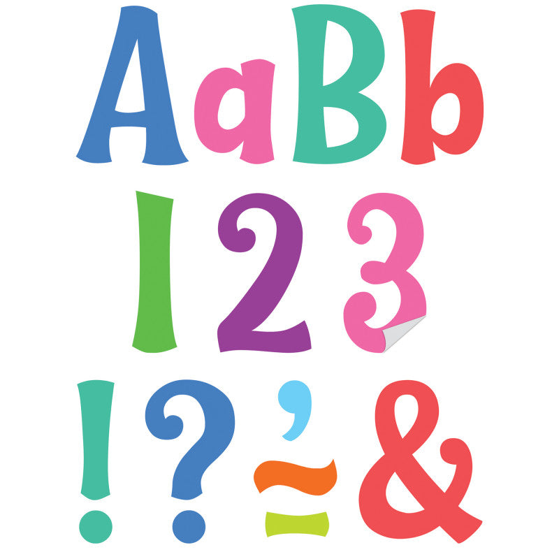 Colorful Wild Whimsy Adhesiv Letter 4In (Pack of 3)