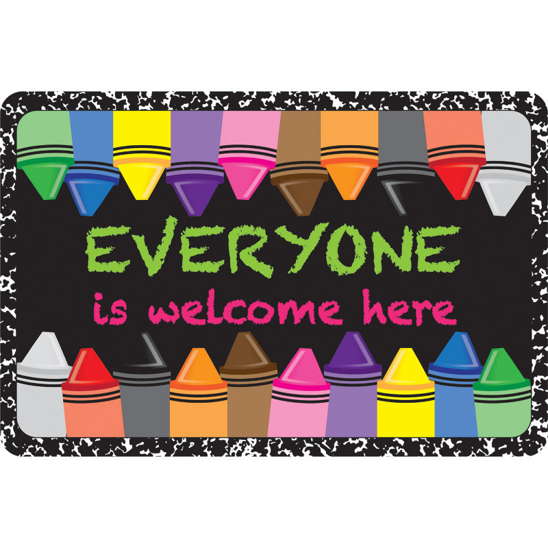 Welcome Mat Everyone Crayons Comp 15.5 X 23.5In (Pack of 2)