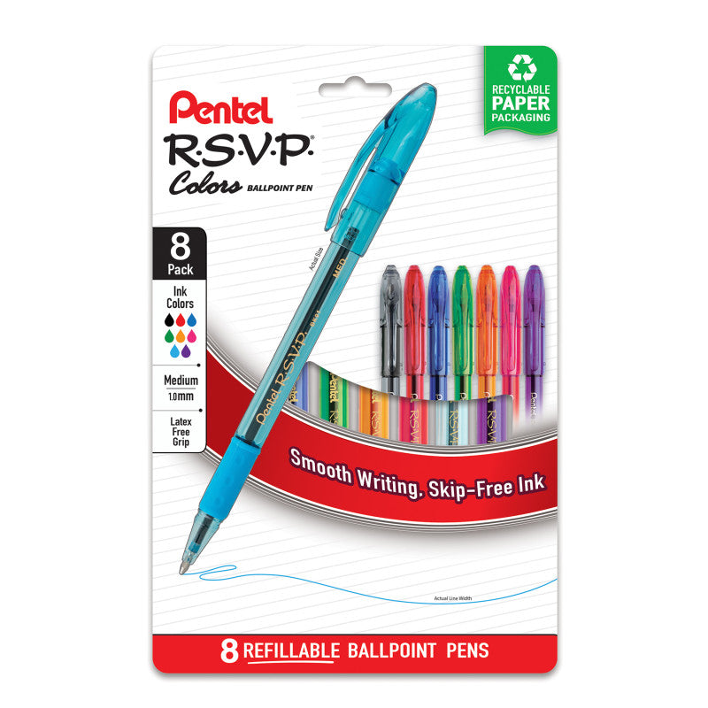 Rsvp Colors 1.0Mm Plastic-Free 8Pk (Pack of 6)