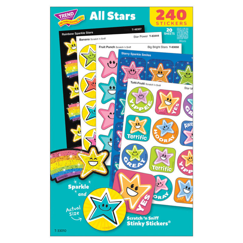 All Stars Mixed Stickers Variety Pk 240Ct (Pack of 3)