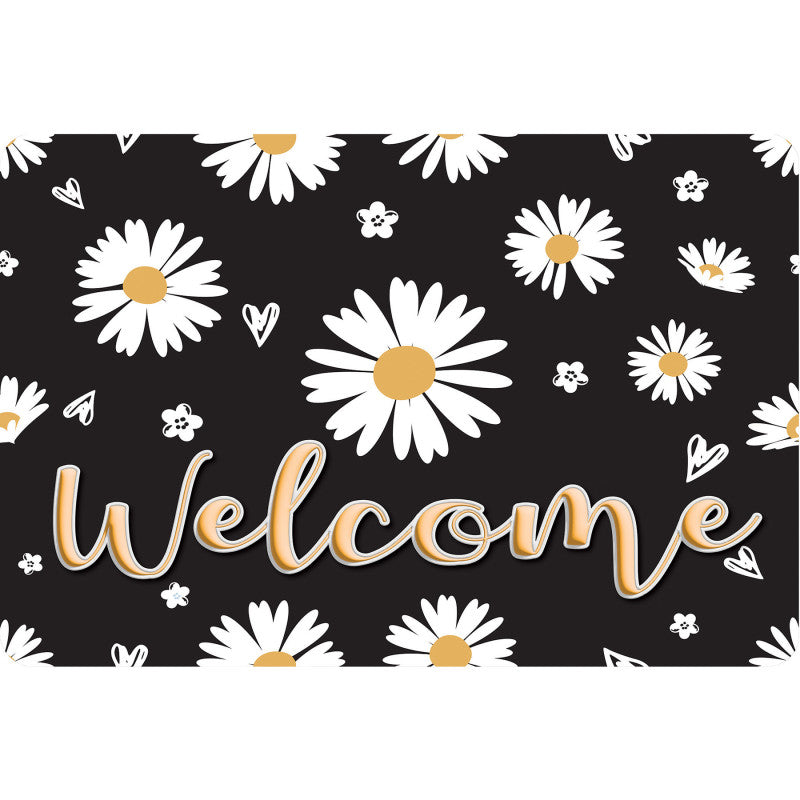 Welcome Mat 15.5X23.5In Daisies (Pack of 2)