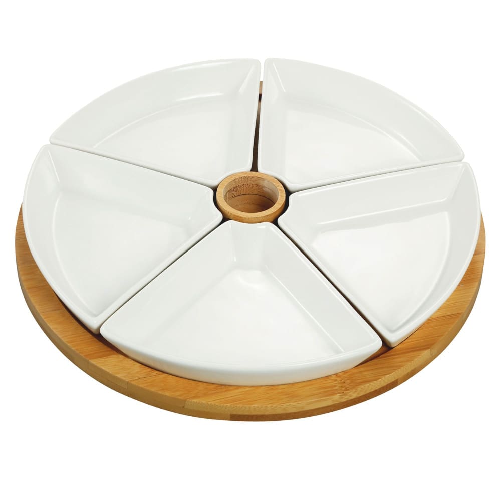 Elama Lazy Susan Serving Tray with Serving Bowls - Home/Home/Housewares/Dining & Entertaining/Serveware/ - Unbranded