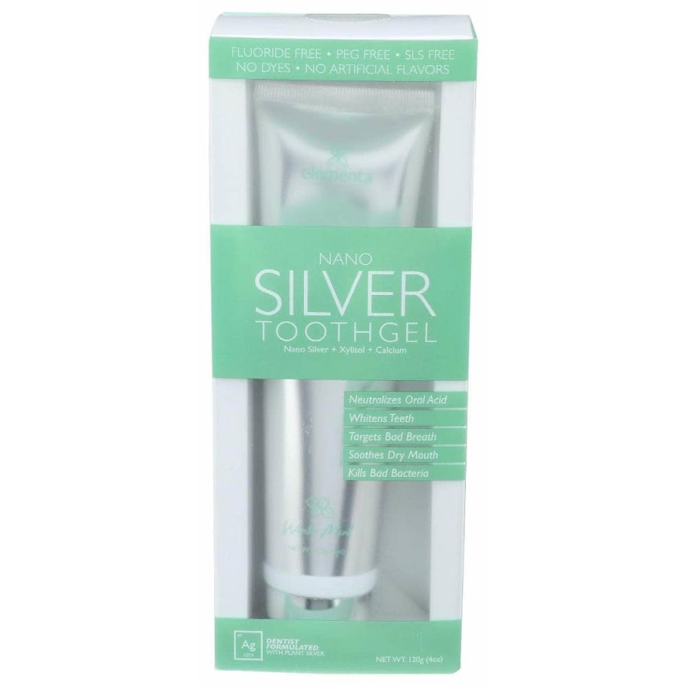 Elementa Silver Nano Silver Tooth Gel Wintermint, 4 Oz (Case of 3)