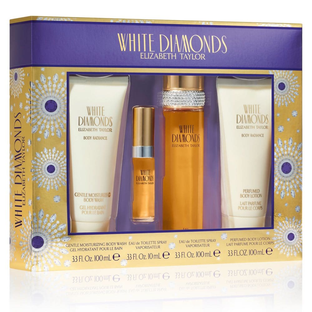 Elizabeth Taylor White Diamonds 4 Piece Fragrance Gift Set - All Fragrance - ShelHealth