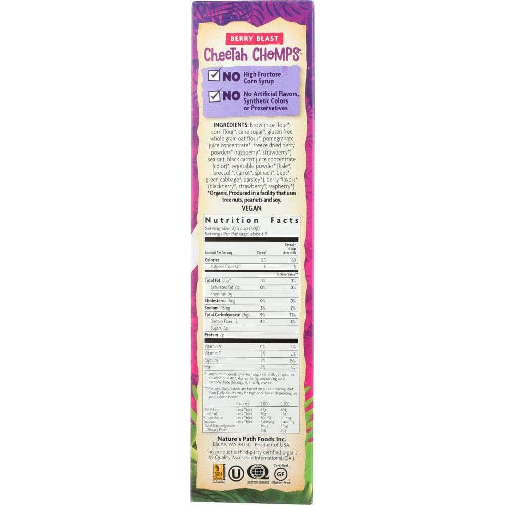 Natures Path Envirokidz Organic Cereals Kids Cheetah Organic, 10 oz